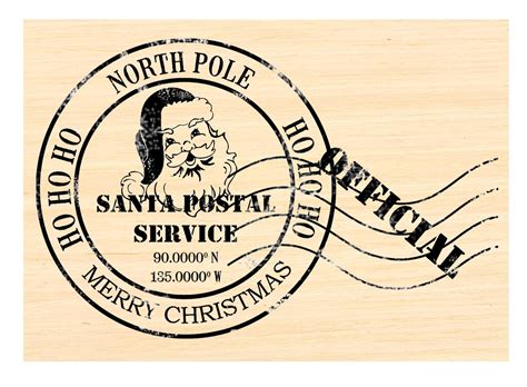 Una vecchia lettera di Babbo Natale con un timbro postale in stile vintage