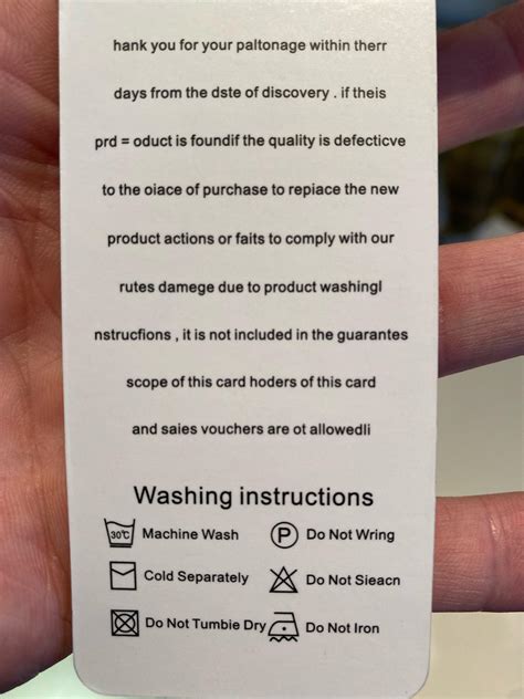 Washing instructions for baby bedding