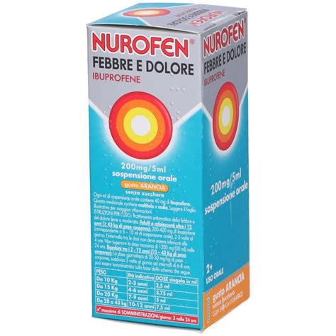 Nurofen Febbre e Dolore Sciroppo Bambini con siringa dosatrice