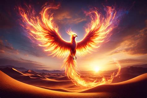 Illustrazione della Fenice che rinasce dalle ceneri