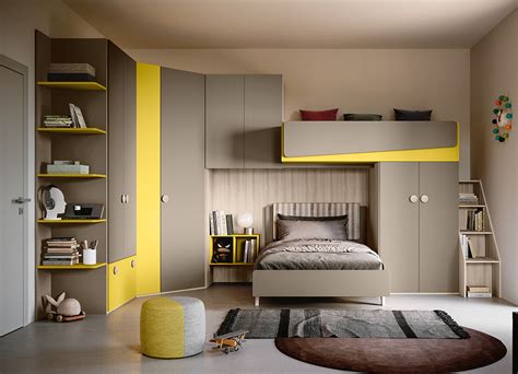 Cameretta per bambini con bordure geometriche colorate
