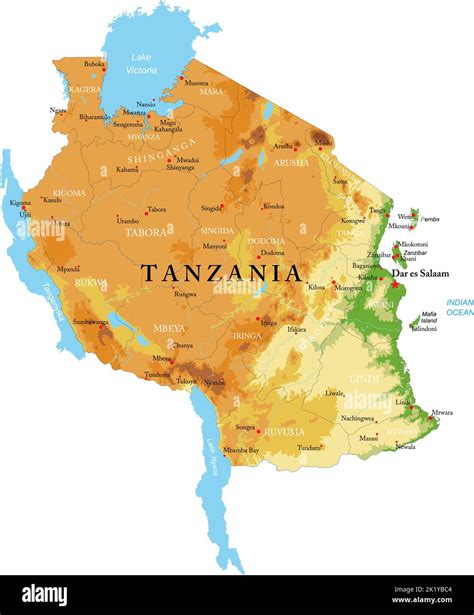 Mappa della regione di Itigi in Tanzania