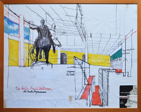 Disegno architettonico di Carlo Aymonino