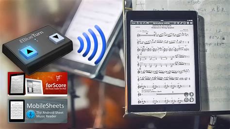 Interfaccia di un'applicazione per spartiti digitali su tablet