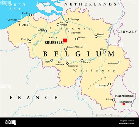 Mappa del Belgio con Anversa evidenziata