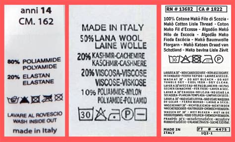 Etichetta di certificazione tessile per bambini
