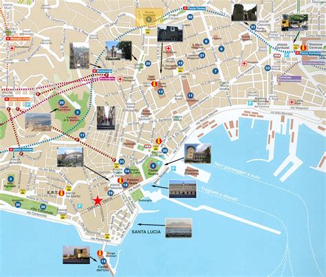 Mappa dettagliata del centro storico di Napoli con evidenziata la zona di Piazza Cesarea
