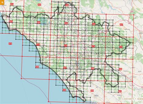 Mappa della copertura territoriale dei servizi sanitari