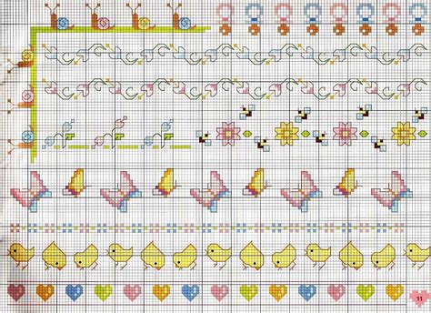 Schema punto croce per bavaglino