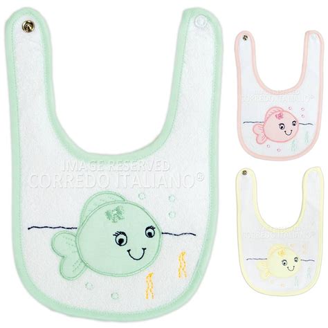 Bavaglino unisex ricamato con animali
