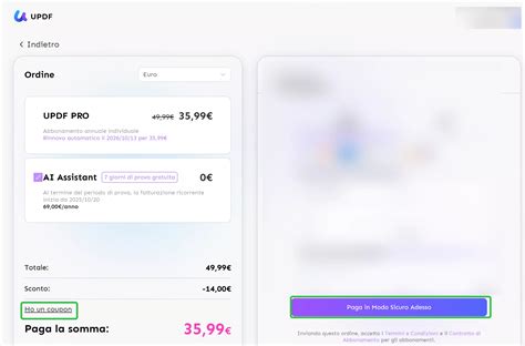 Coupon sconto digitale applicato all'acquisto online