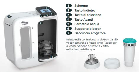 Attrezzatura per la preparazione del biberon