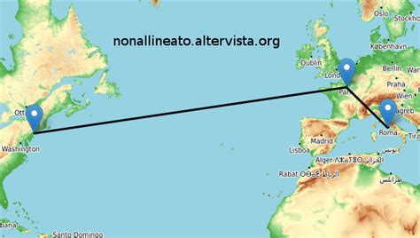 Mappa rotta aerea Alghero-Francoforte