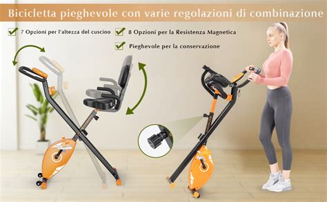 Cyclette pieghevole in un ambiente domestico
