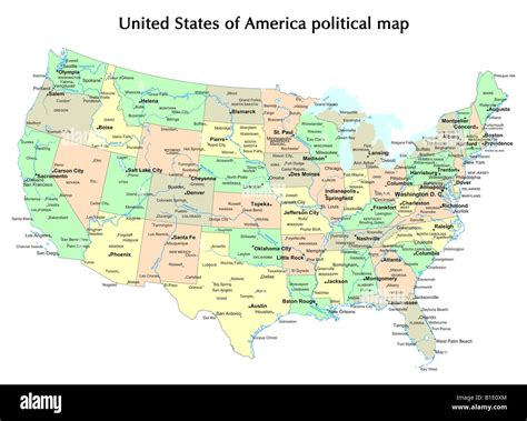 Mappa delle autostrade principali degli Stati Uniti con evidenziate le tratte citate
