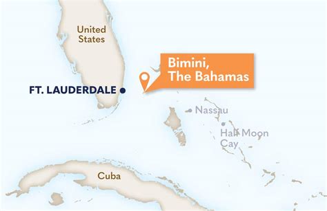 mappa del percorso in Florida e Bahamas
