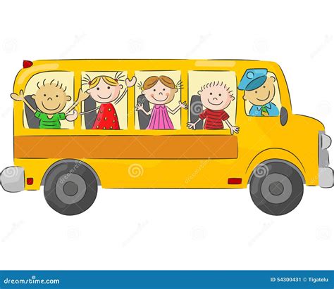 Autobus scuolabus con bambini