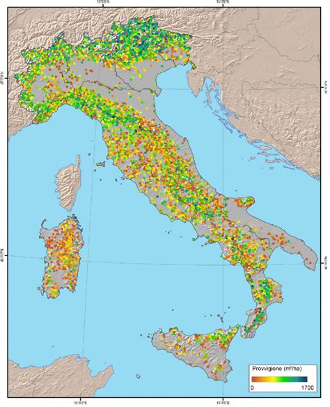 Mappa della distribuzione geografica delle MGF