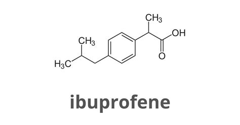 Struttura molecolare dell'ibuprofene