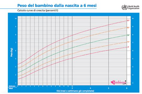 Grafico delle curve di crescita fetale
