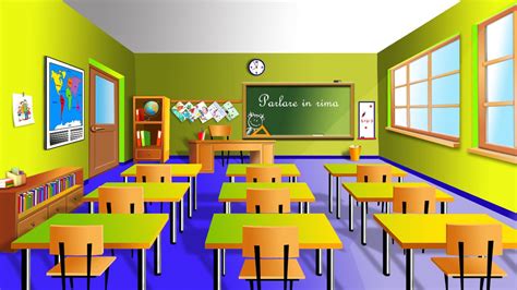 Aula scolastica colorata e stimolante