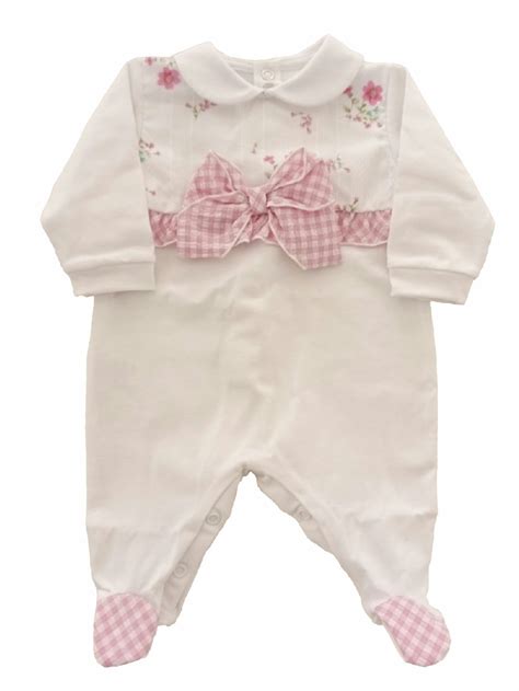 Tutina neonata rosa con balza in organza
