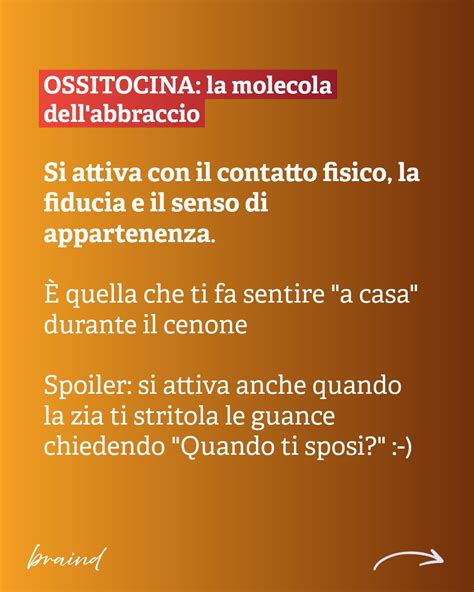 Illustrazione del rilascio di ossitocina durante il contatto fisico