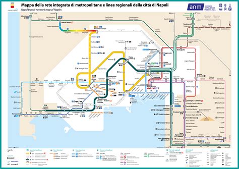 Mappa dell'area metropolitana di Napoli e Portici