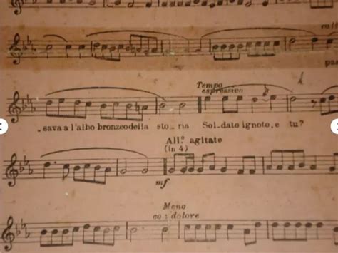 Spartito musicale antico