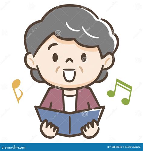 Donna anziana che canta