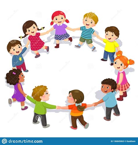 Bambini che giocano al girotondo