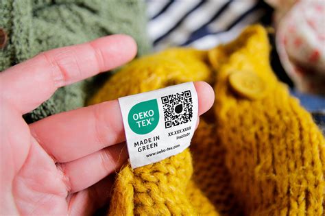 Etichetta Oeko-Tex® su tessuto in cotone