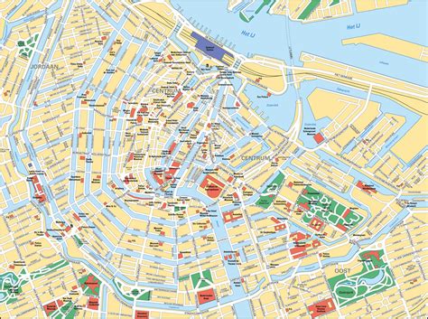 Mappa di Amsterdam con Prinsengracht 263 evidenziato