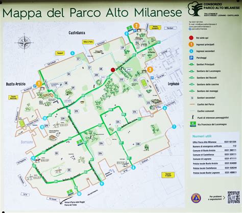 Mappa del Sud-Ovest Milanese con indicazione dei corsi d'acqua e delle aree verdi