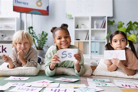Children learning English in a playful environment