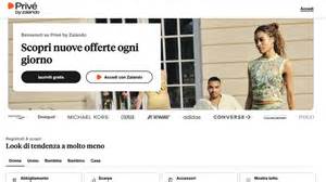 Schermata di registrazione Zalando Privé