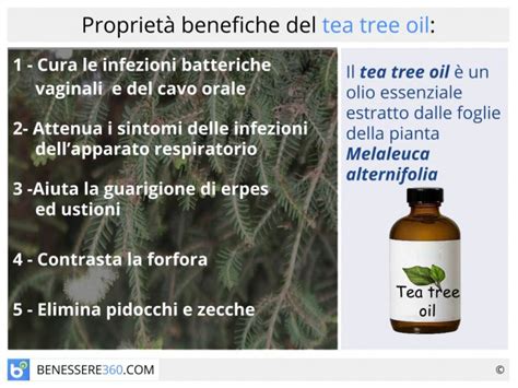 Illustrazione delle proprietà antimicrobiche dell'olio di melaleuca