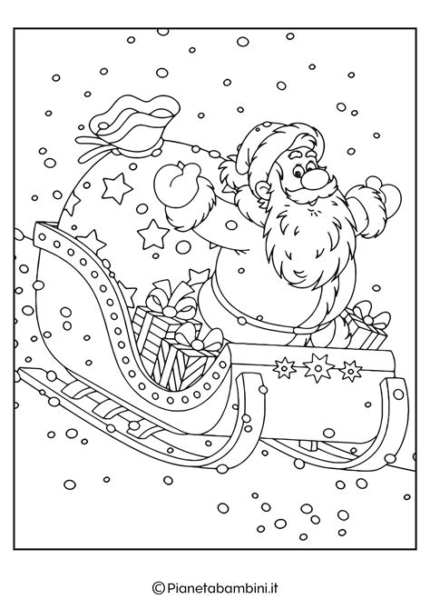 Disegno di Babbo Natale da colorare