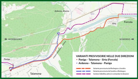 Mappa del Sentiero Valtellina