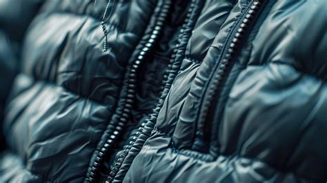 close up of jacket material texture