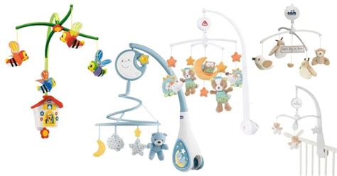 Giostrine per culla in diverse configurazioni