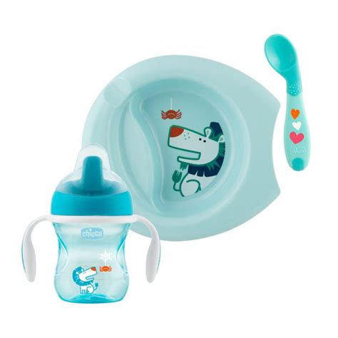 Illustrazione di un set completo per la pappa Chicco