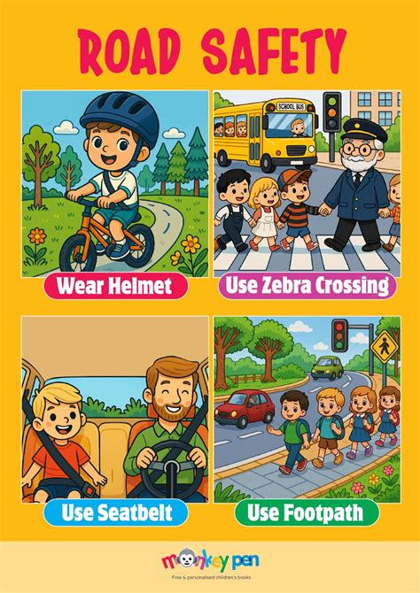 Road safety infographic for children
