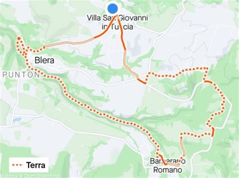 Mappa stilizzata del cammino dei Magi