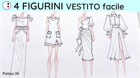 Schizzo di abiti per bambini con note di design