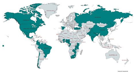 Map of Tamia distribution in the world