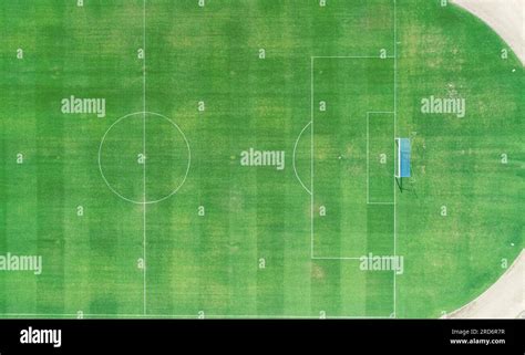 Vista aerea di un campo da calcio