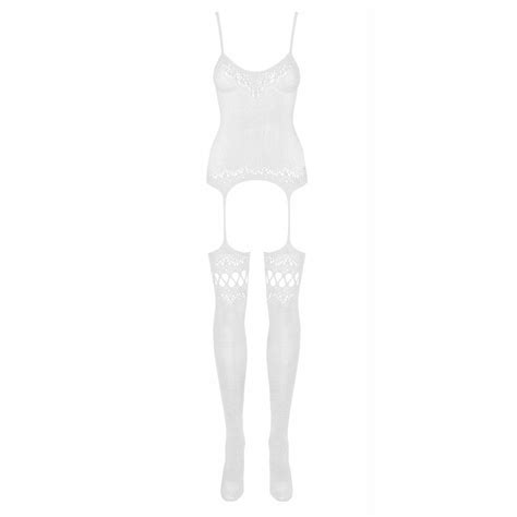 Dettaglio del motivo ad ali e scollatura profonda sul bodystocking Obsessive Testharisnya N112