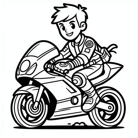 bambino che guida una moto elettrica in un parco