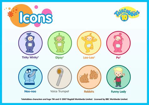 Teletubbies characters and their antennas